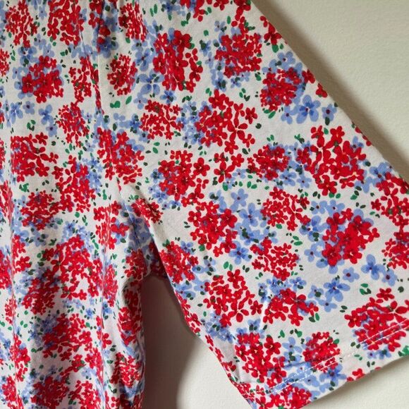 NWOT TALBOTS FLORAL SCALLOPED NECK SUPER SOFT PIMA COTTON TEE SIZE M - Picture 6 of 15